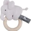 Baby's Only Houten Baby Rammelaar Olifant Gebreid - Classic Roze - Baby Cadeau