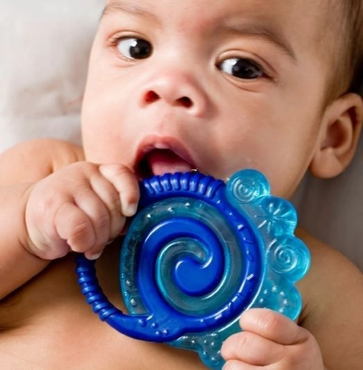 Difrax Combi Koel Bijtring - Donkerblauw/Geel 2 Difrax Combi Koel Bijtring - Donkerblauw/Geel - Afbeelding 2