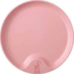 Mepal Mio – Kinderbord – Mag In De Magnetron – Deep Pink - Licht In Gewicht- Handige Inkeping - Kan Tegen Een Stootje
