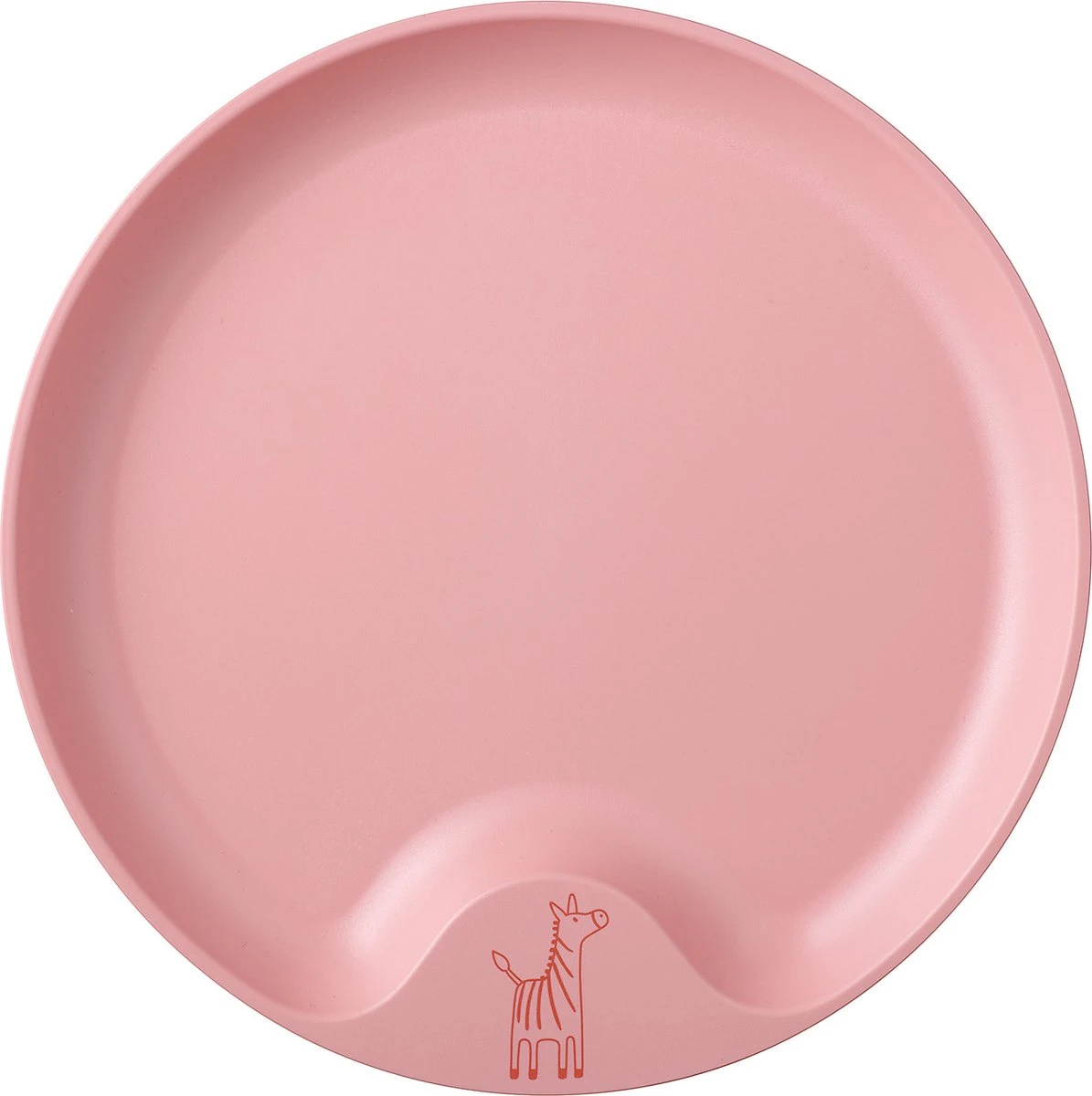 Mepal Mio – Kinderbord – Mag In De Magnetron – Deep Pink - Licht In Gewicht- Handige Inkeping - Kan Tegen Een Stootje