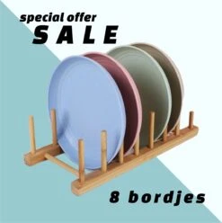 8 Stuks Kinderbordjes - Milieuvriendelijke Bordjes - Baby Peuter Kleuter - Roze Blauw Groen Crème