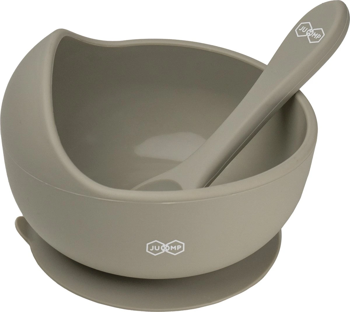 JU&MP Kommetje Met Lepel - Baby - Kinderservies - Zuignap - Onbreekbaar - Grijs 1 JU&MP Kommetje Met Lepel - Baby - Kinderservies - Zuignap - Onbreekbaar - Grijs