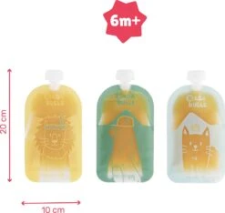 Badabulle 15 Stuks Herbruikbare Knijpzakjes B004500 -Babyproductenseries Winkel 1200x1139