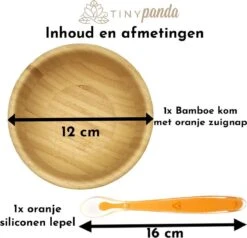 Tiny Panda - Kinderservies Bamboe - Houten Kom - Baby Kom - Lepel Baby - Baby Servies - Baby Eetkom Met Zuignap -Babyproductenseries Winkel 1200x1157 6