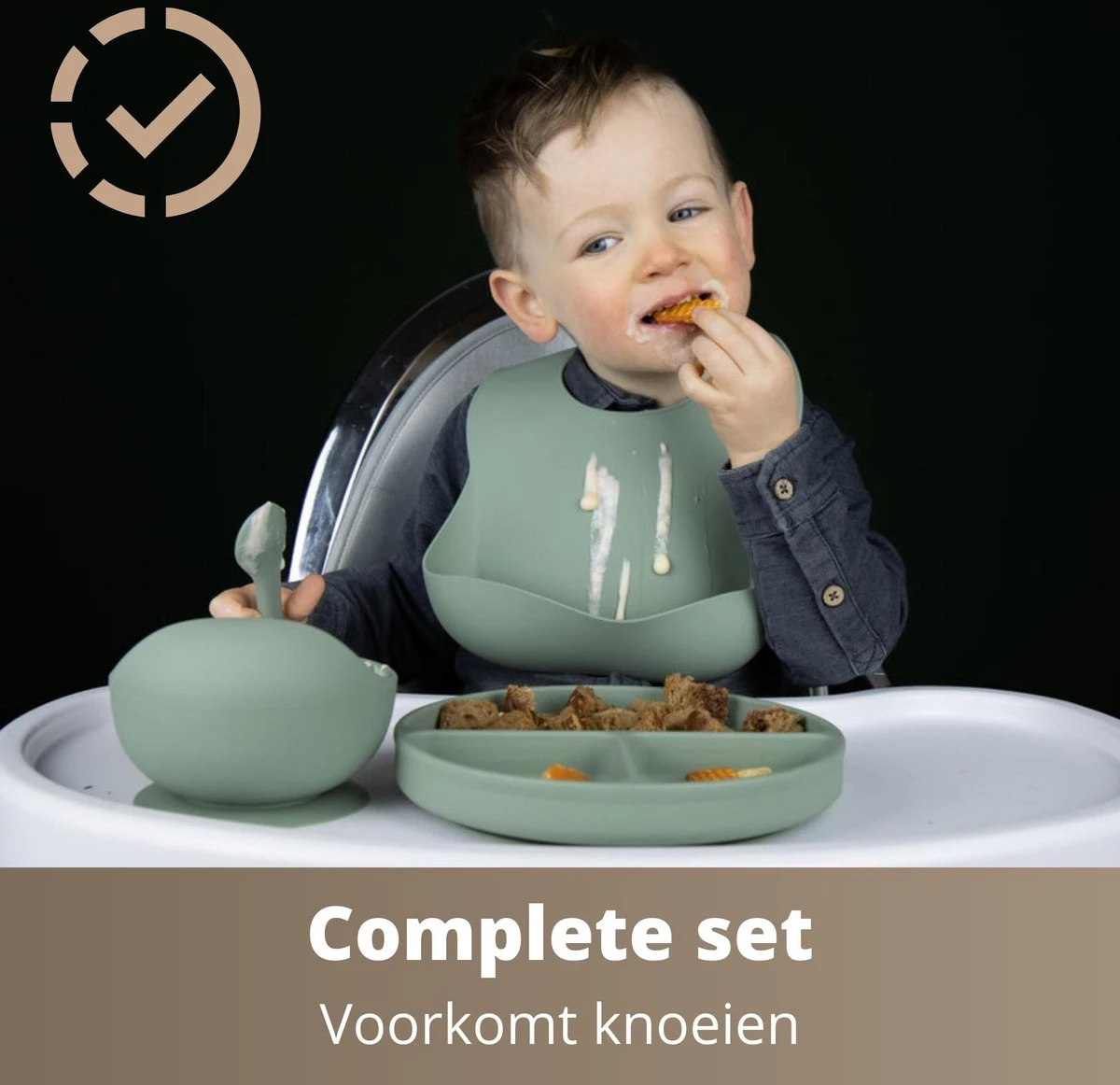 Ik Ben Zo Mooi 7-delige Siliconen Kinderservies Set Met Bord En Kom Met Zuignap - Doeskin Zand 9 Ik Ben Zo Mooi 7-delige Siliconen Kinderservies Set Met Bord En Kom Met Zuignap - Doeskin Zand - Afbeelding 9