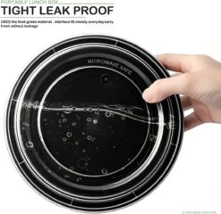 Buxibo - Ronde Maaltijd Meal Prep Containers - Bakjes Rond Met Deksel - Inhoud 900ml - Herbruikbaar Plastic Kunststof - 50 Salade Bakjes - Lunchbox - Diepvriesbakjes - Magnetron Vaatwasser Bestendig - Vershoudbakjes - Plastic Bakjes -Babyproductenseries Winkel 1200x1165