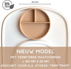 Kids Cultures | Kinderservies | Kinderbord En Kom Met Zuignap | Baby Servies | Beige -Babyproductenseries Winkel 1200x1169 10