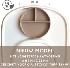 Kids Cultures | Baby Bord Met Zuignap Incl. Lepel | Kinderbord | Baby Bord | Kinderservies | Taupe -Babyproductenseries Winkel 1200x1169 3