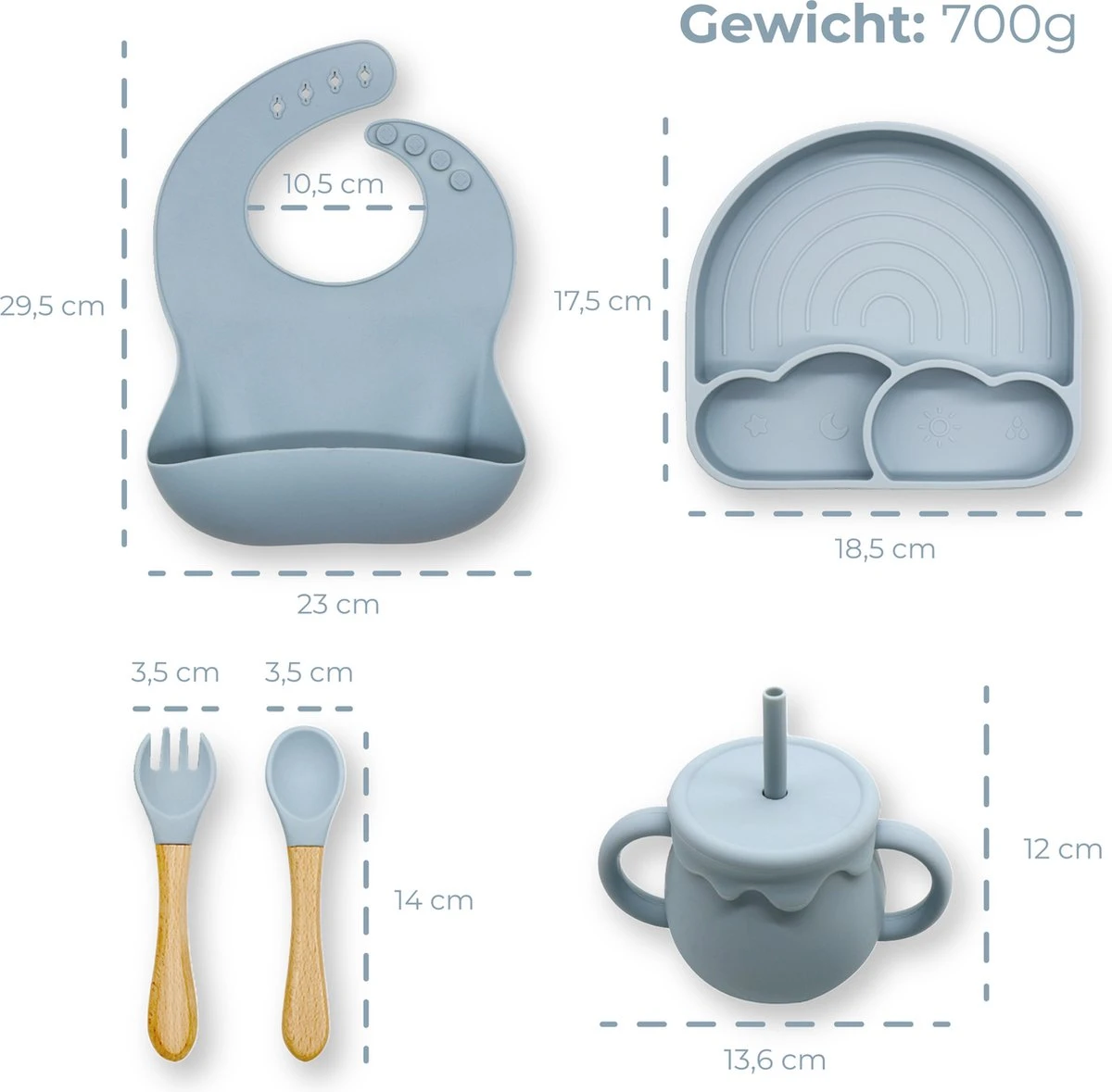 Miravo - Kinderservies Set - Baby Servies - Ontbijtset - Siliconen - Onbreekbaar Met Zuignap - Baby En Peuter - Cadeau 7 Miravo - Kinderservies Set - Baby Servies - Ontbijtset - Siliconen - Onbreekbaar Met Zuignap - Baby En Peuter - Cadeau - Afbeelding 7