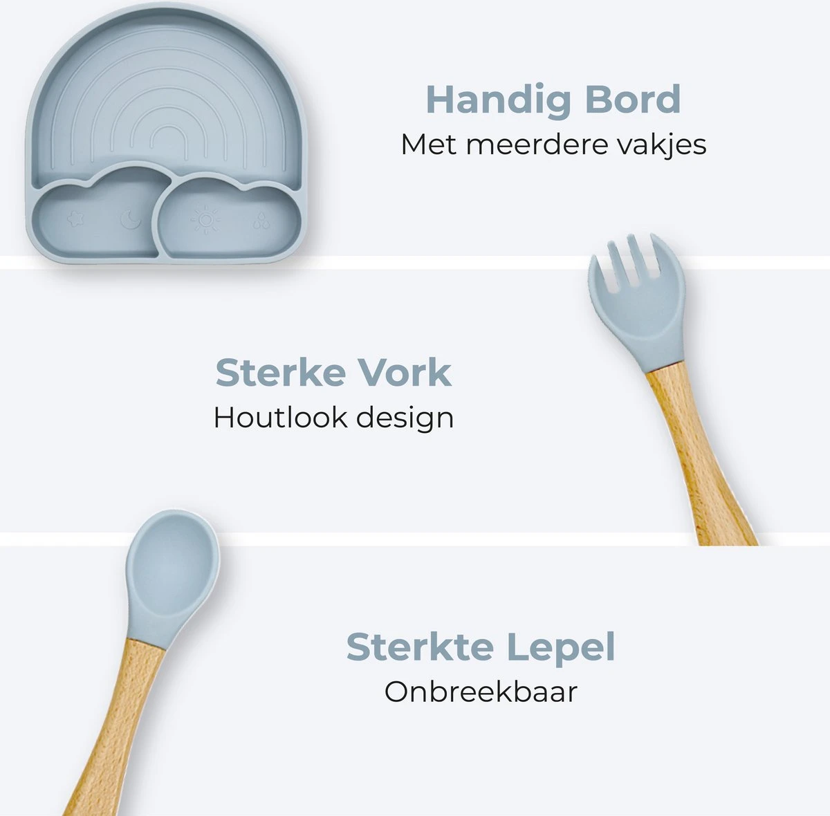 Miravo - Kinderservies Set - Baby Servies - Ontbijtset - Siliconen - Onbreekbaar Met Zuignap - Baby En Peuter - Cadeau 3 Miravo - Kinderservies Set - Baby Servies - Ontbijtset - Siliconen - Onbreekbaar Met Zuignap - Baby En Peuter - Cadeau - Afbeelding 3