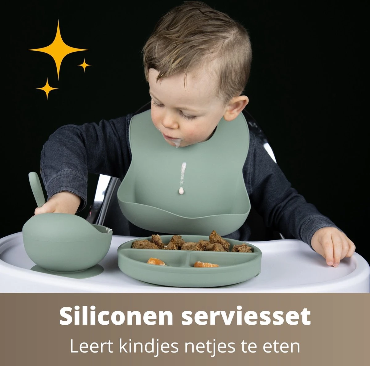 Ik Ben Zo Mooi Onbreekbaar Siliconen Kinderservies Met Zuignap Bordje Voor Baby En Kind - Set Van 6 Stuks - Doeskin Zand 5 Ik Ben Zo Mooi Onbreekbaar Siliconen Kinderservies Met Zuignap Bordje Voor Baby En Kind - Set Van 6 Stuks - Doeskin Zand - Afbeelding 5