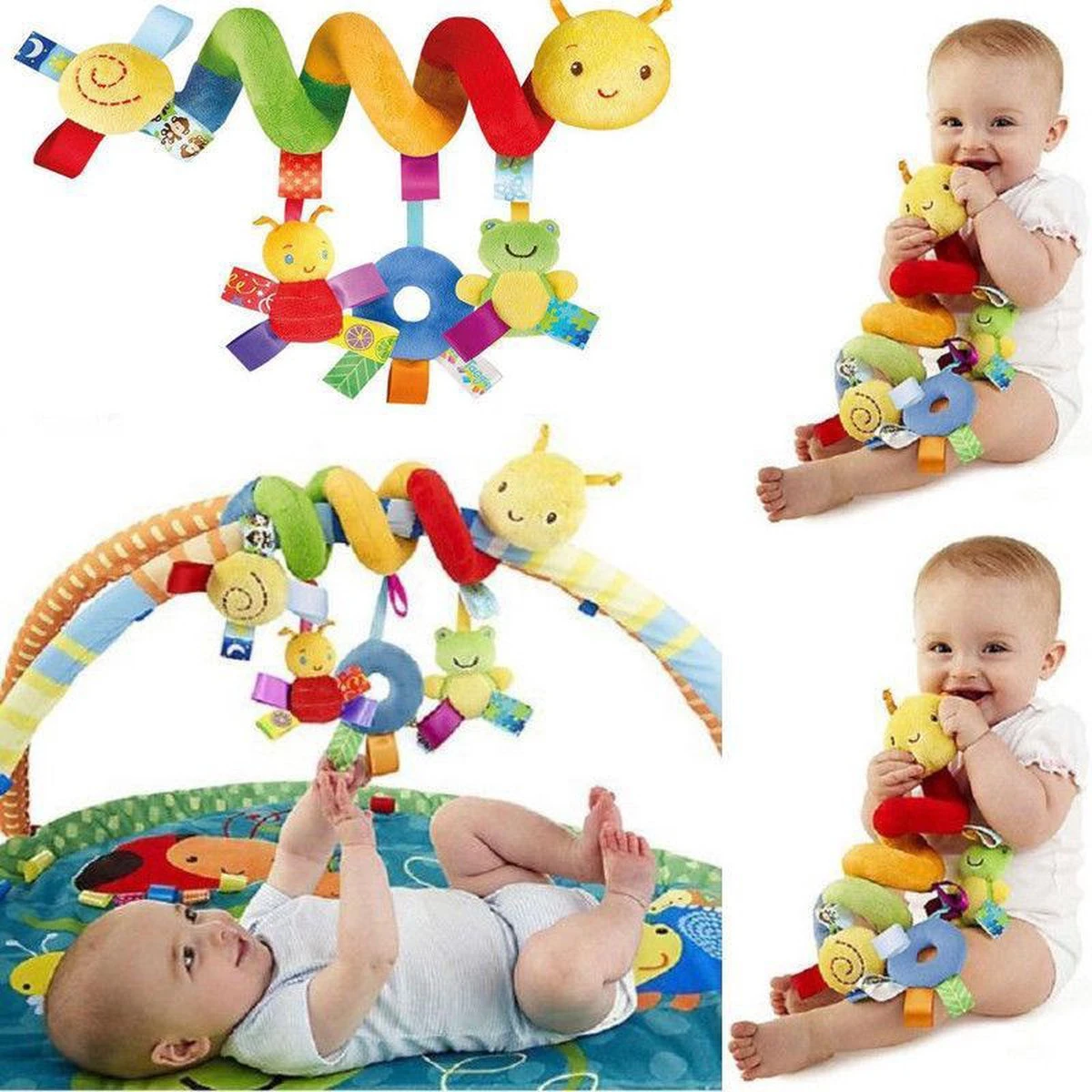 Merkloos Baby Spiraal Rups– Baby Knuffels - Baby Speelgoed - Baby Rammelaar - Boxspiraal - Maxi Cosi Spiraal - Kinderwagen Speelgoed Spiraal - Buggy Speelgoed - Auto Knuffel - Baby Spiraal Speeltje – Autostoel Ketting - Kinder Wagen Knuffels 2 Merkloos Baby Spiraal Rups– Baby Knuffels - Baby Speelgoed - Baby Rammelaar - Boxspiraal - Maxi Cosi Spiraal - Kinderwagen Speelgoed Spiraal - Buggy Speelgoed - Auto Knuffel - Baby Spiraal Speeltje – Autostoel Ketting - Kinder Wagen Knuffels - Afbeelding 2