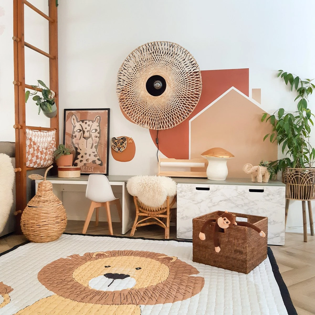 Love By Lily - Groot Speelkleed - Mr. Chairman Lion - 200x150cm 9 Love By Lily - Groot Speelkleed - Mr. Chairman Lion - 200x150cm - Afbeelding 9