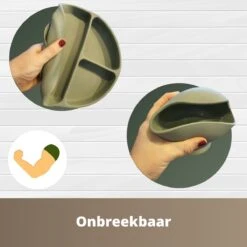 Ik Ben Zo Mooi 8-delige Siliconen Kinderservies Set Met Bord En Kom Met Zuignap - Doeskin Zand -Babyproductenseries Winkel 1200x1200 359