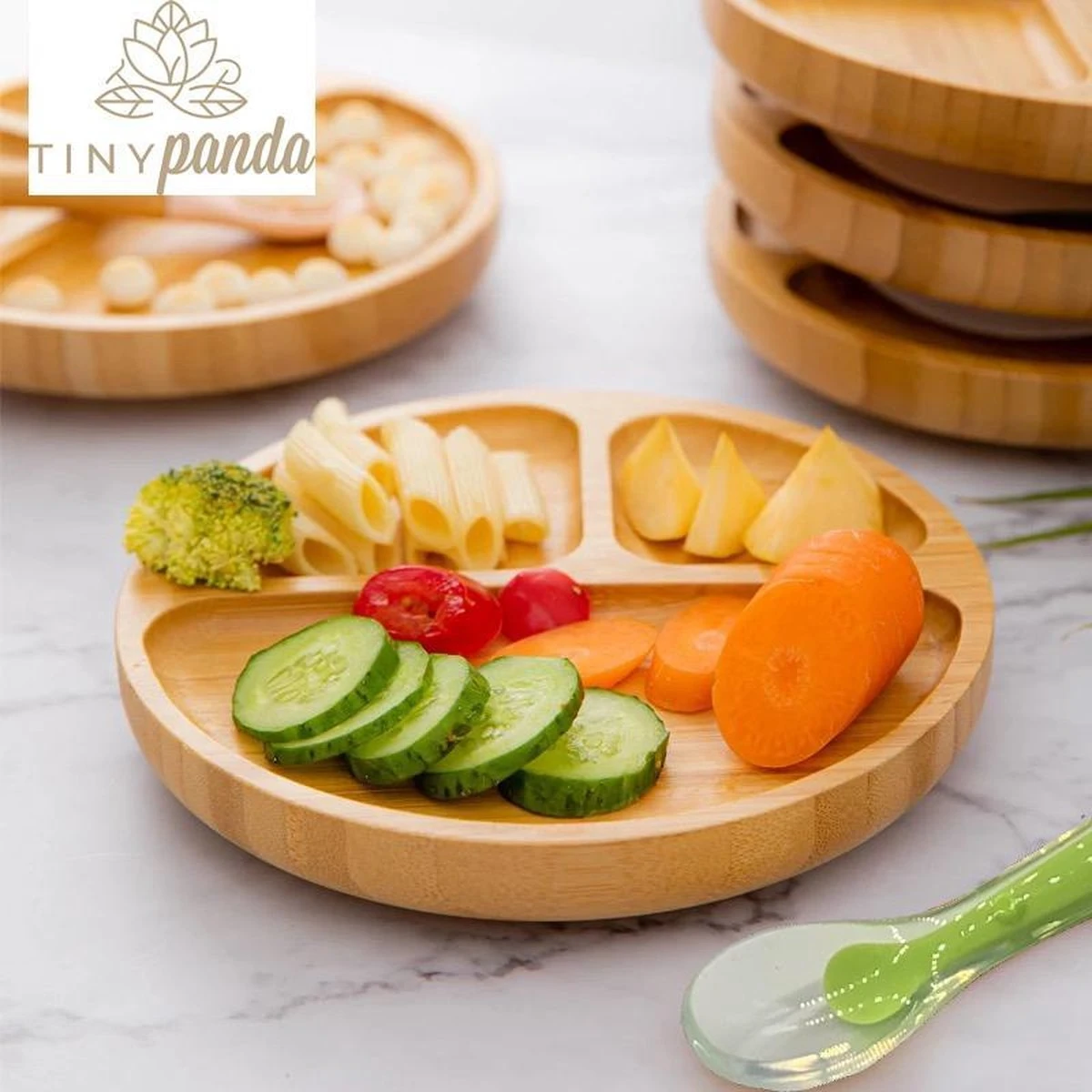 Tiny Panda - Kinderservies Bamboe - Kinder Eetset - Baby Kom - Baby Bordje - Baby Lepeltjes - Kinderbord - Baby Servies 8 Tiny Panda - Kinderservies Bamboe - Kinder Eetset - Baby Kom - Baby Bordje - Baby Lepeltjes - Kinderbord - Baby Servies - Afbeelding 8