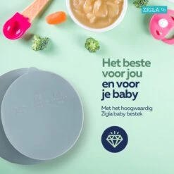 Zigla - Baby Bestek – Baby Servies – Bord Met Zuignap – Kinderbord – Bordje Met Zuignap – Incl. Lepel – Blauw -Babyproductenseries Winkel 1200x1200 436