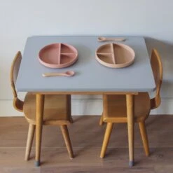 Kids Cultures | Baby Bord Met Zuignap Incl. Lepel | Kinderbord | Baby Bord | Kinderservies | Duo Oud Roze + Beige -Babyproductenseries Winkel 1200x1200 480