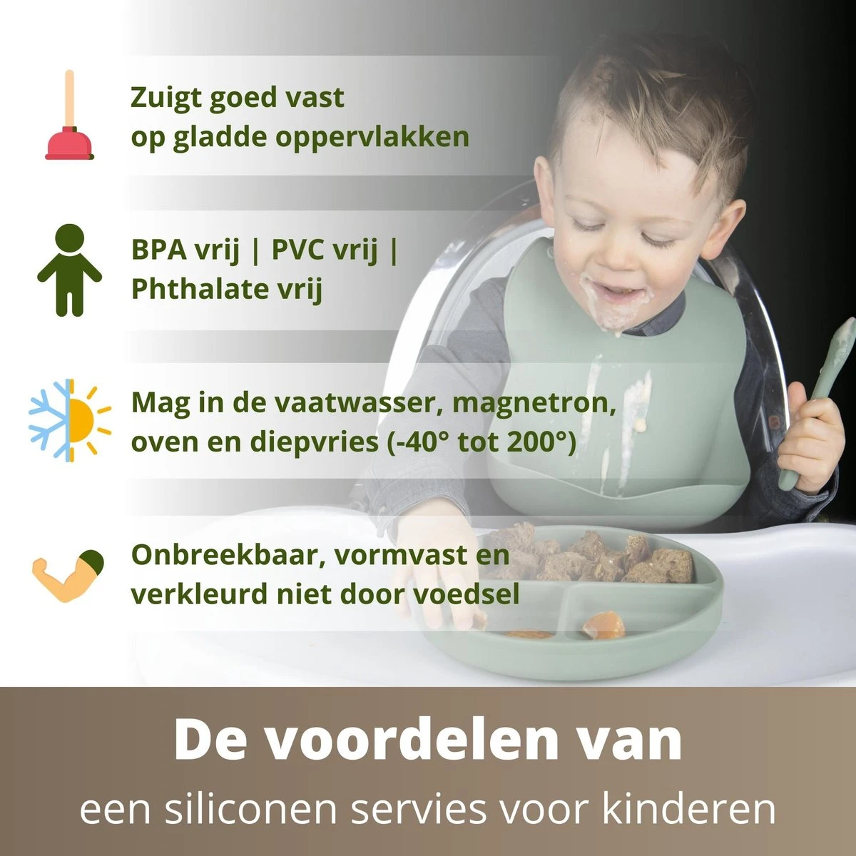 Ik Ben Zo Mooi 7-delige Siliconen Kinderservies Set Met Bord En Kom Met Zuignap - Doeskin Zand 2 Ik Ben Zo Mooi 7-delige Siliconen Kinderservies Set Met Bord En Kom Met Zuignap - Doeskin Zand - Afbeelding 2