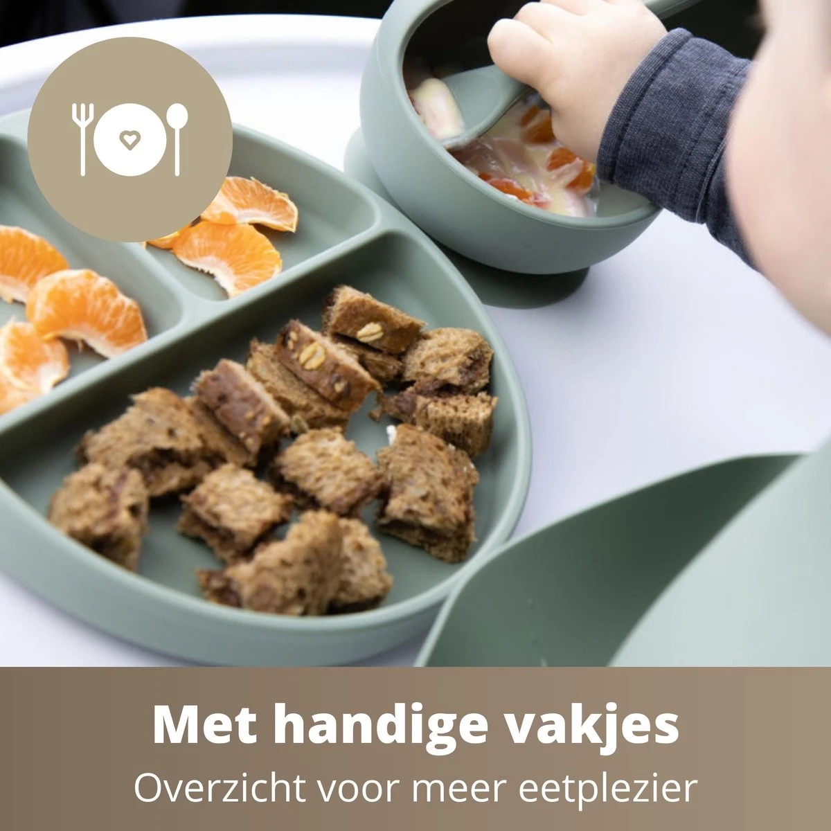 Ik Ben Zo Mooi 7-delige Siliconen Kinderservies Set Met Bord En Kom Met Zuignap - Doeskin Zand 11 Ik Ben Zo Mooi 7-delige Siliconen Kinderservies Set Met Bord En Kom Met Zuignap - Doeskin Zand - Afbeelding 11