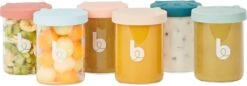Babymoov ISY Bowls - 6 Glazen Bewaarpotjes - 250 Ml