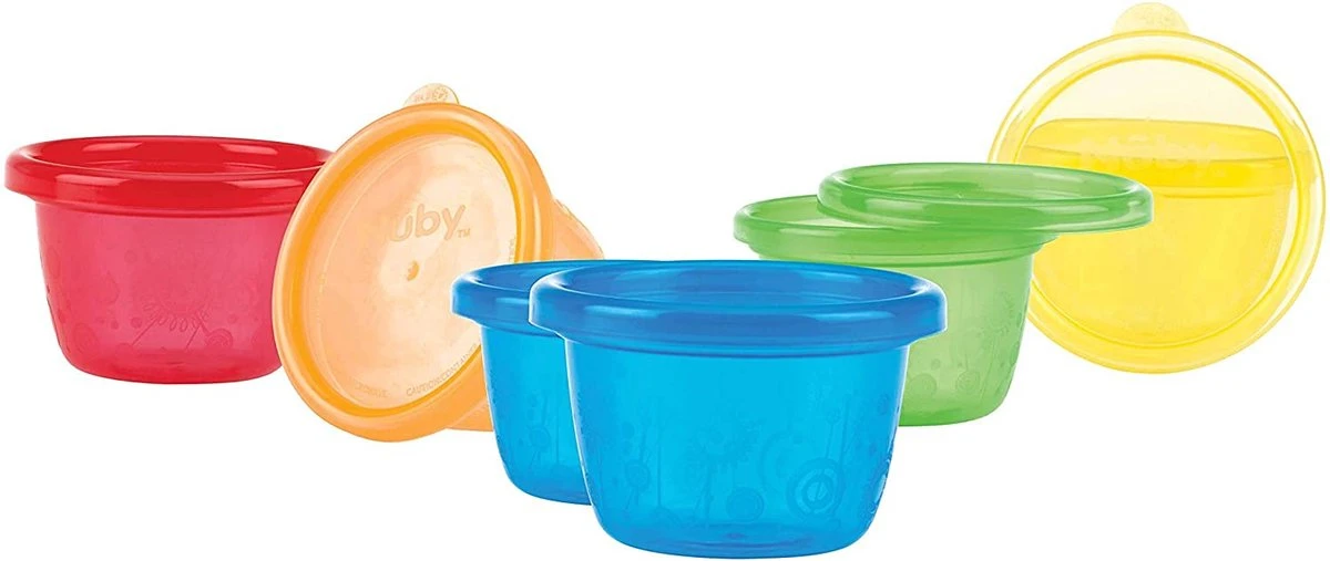 Nûby - Snackkommetjes - 6 Stuks - 120 Ml - 3m+ 1 Nûby - Snackkommetjes - 6 Stuks - 120 Ml - 3m+