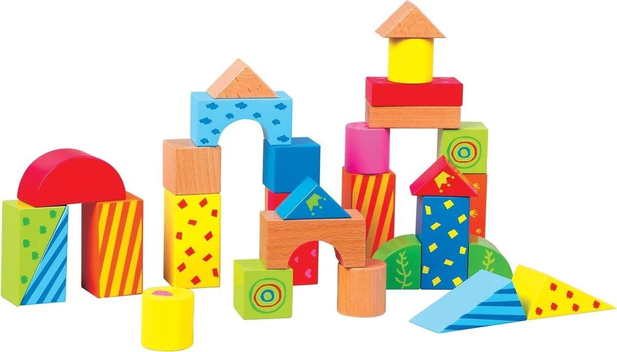 Lelin Toys - Duw En Loopwagen Met 30 Gekleurde Blokken 2 Lelin Toys - Duw En Loopwagen Met 30 Gekleurde Blokken - Afbeelding 2