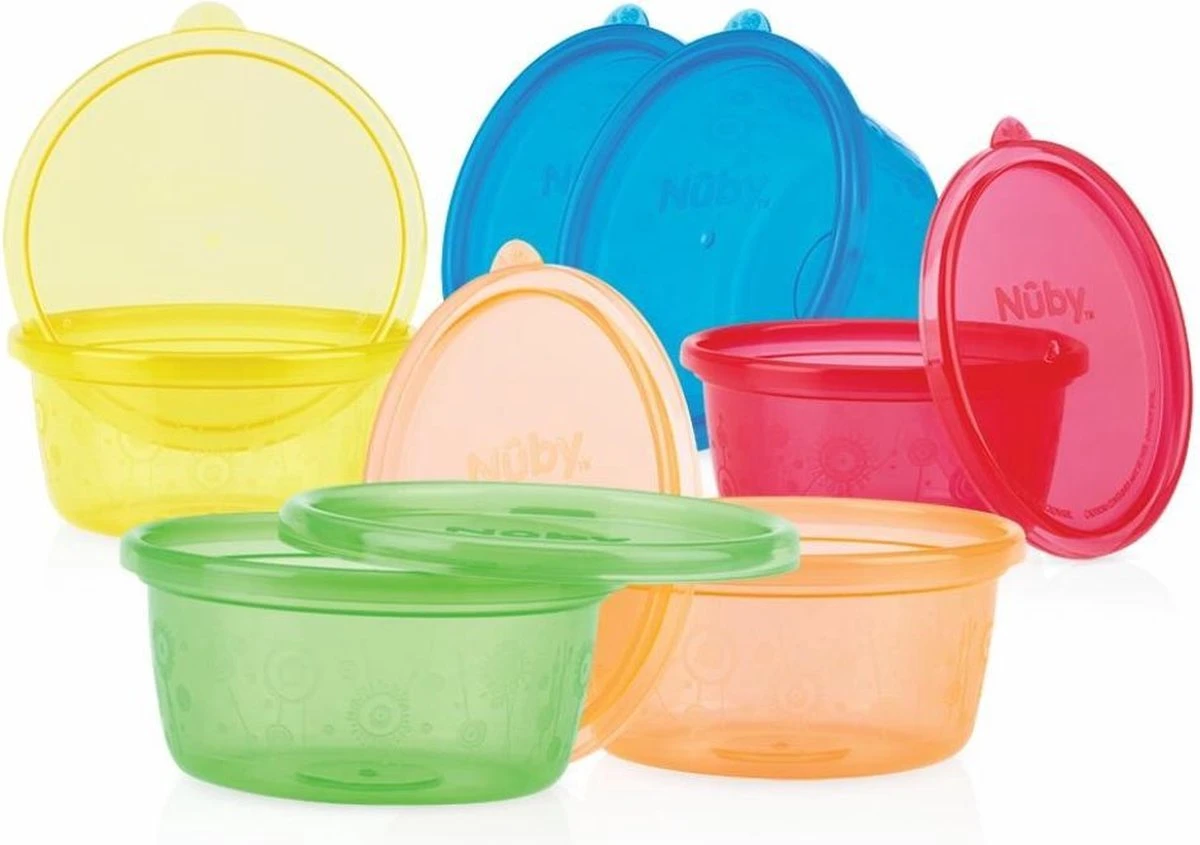Nuby Voeding Bewaarbakjes 6 Stuks 300 Ml 1 Nuby Voeding Bewaarbakjes 6 Stuks 300 Ml