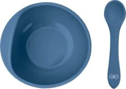 JU&MP Kommetje Met Lepel - Baby - Kinderservies - Zuignap - Onbreekbaar - Donkerblauw -Babyproductenseries Winkel 1200x851 3