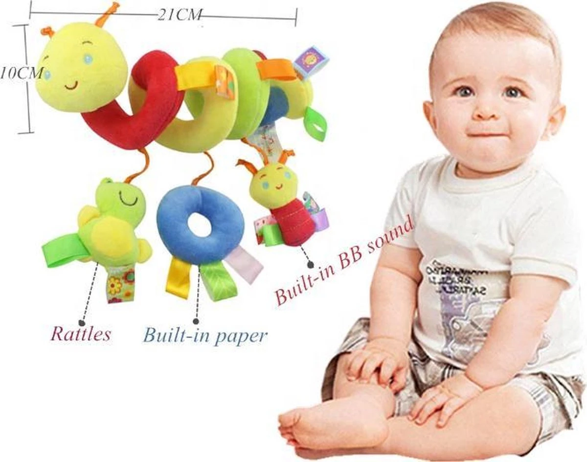 Merkloos Baby Spiraal Rups– Baby Knuffels - Baby Speelgoed - Baby Rammelaar - Boxspiraal - Maxi Cosi Spiraal - Kinderwagen Speelgoed Spiraal - Buggy Speelgoed - Auto Knuffel - Baby Spiraal Speeltje – Autostoel Ketting - Kinder Wagen Knuffels 4 Merkloos Baby Spiraal Rups– Baby Knuffels - Baby Speelgoed - Baby Rammelaar - Boxspiraal - Maxi Cosi Spiraal - Kinderwagen Speelgoed Spiraal - Buggy Speelgoed - Auto Knuffel - Baby Spiraal Speeltje – Autostoel Ketting - Kinder Wagen Knuffels - Afbeelding 4