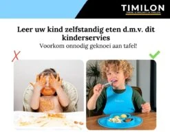 Timilon Kinderbord - Baby Servies - Met Zuignappen - Met Lepeltje - Blauw -Babyproductenseries Winkel 1200x960 1