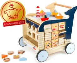 Baby Walvis Loopwagen - Houten Speelgoed Vanaf 1 Jaar -Babyproductenseries Winkel 1200x988
