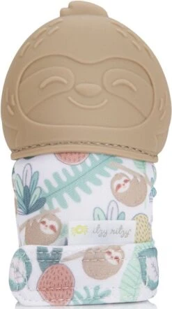 Itzy Ritzy - Itzy Mitt™ - Baby Bijtwant - Beige Luiaard