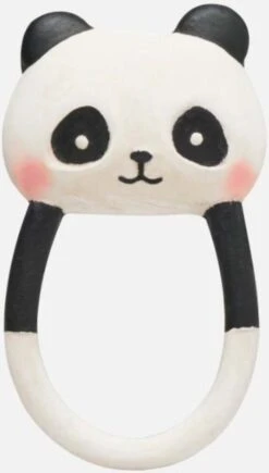 Lanco Rubberen Bijtring - Kori De Panda - Zwart - Wit -Babyproductenseries Winkel 681x1200