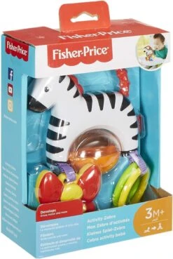 Fisher Price - Activity Zebra - Rammelaar - Speeltje En Bijtring - Grijpspeelgoed -Babyproductenseries Winkel 803x1200 1
