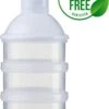 HGMD Melkpoedertoren - 3 Compartimenten - Melkpoeder Doseerdoosjes - Bewaarbakjes Babyvoeding