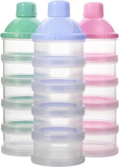 Babylatte® - Melkpoedertoren - BPA Vrij - Babypoeder Bewaarbakjes - Doseerdoosje -- Poedertoren - Babyuitzet – Kraamcadeau - Groen - 5-laags -Babyproductenseries Winkel 861x1200