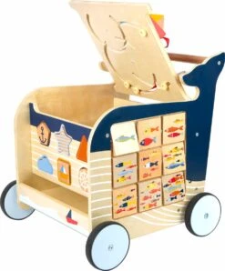 Baby Walvis Loopwagen - Houten Speelgoed Vanaf 1 Jaar -Babyproductenseries Winkel 993x1200